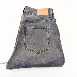 Madewell Curvy Perfect Vintage Straight Jean Charcoal Denim Jeans Size 27